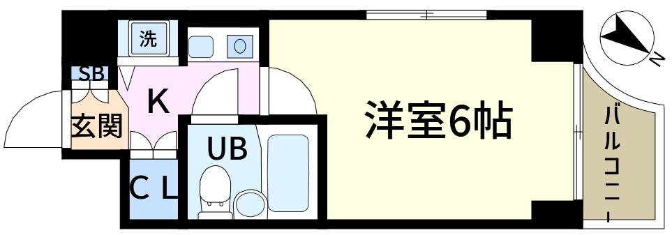 藤和シティコープ新小岩II(1K/2階)の間取り写真