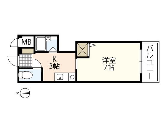 ドラゴーン品川(1K/1階)の間取り写真