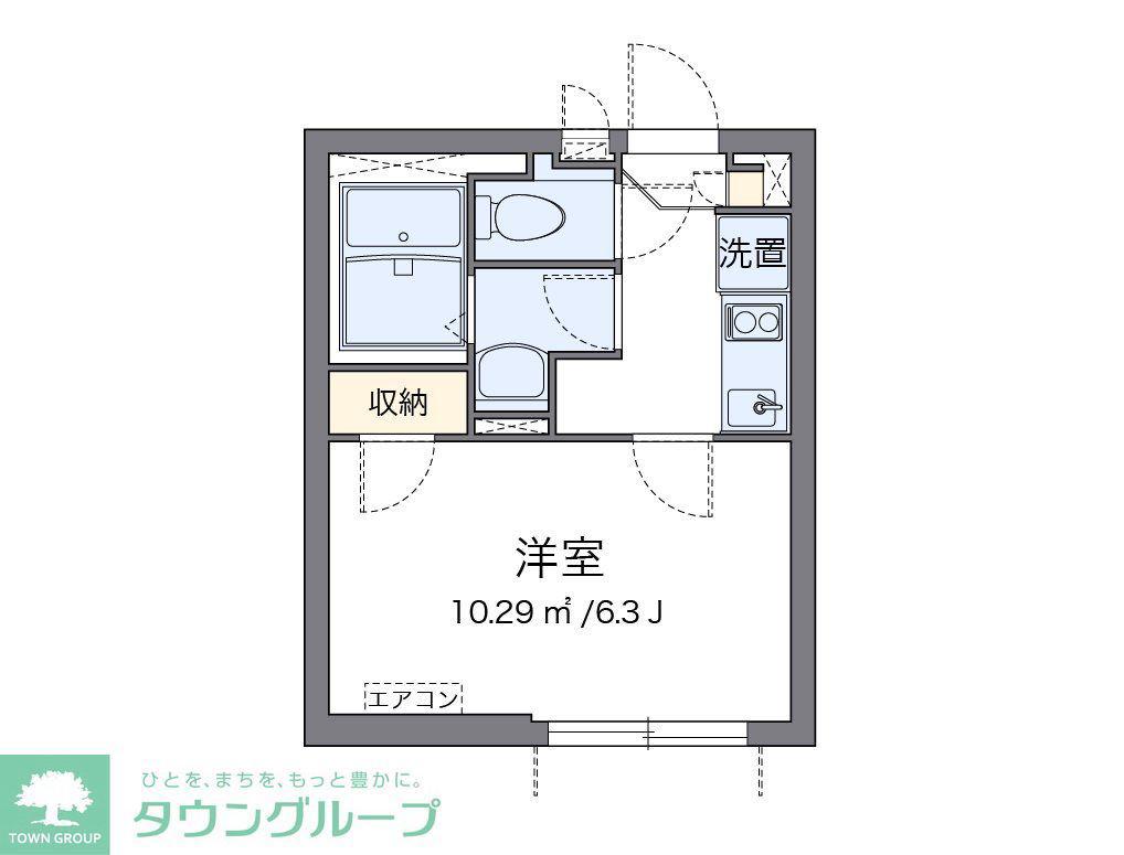 クレイノネオ南篠崎町(1K/1階)の間取り写真