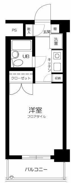 モナークマンション武蔵新城第2(1K/2階)の間取り写真