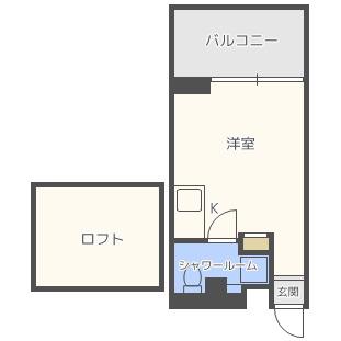是空NAMBA NISHI(ワンルーム/4階)の間取り写真