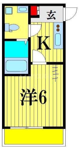 H-RESIDENCE(1K/1階)の間取り写真
