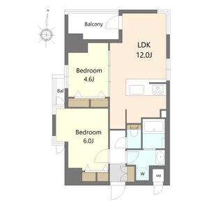 S-RESIDENCE高岳CLARITY(2LDK/7階)の間取り写真
