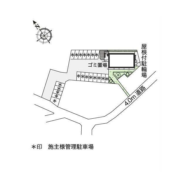 レオパレスドエル 桜台(1K/1階)の間取り写真