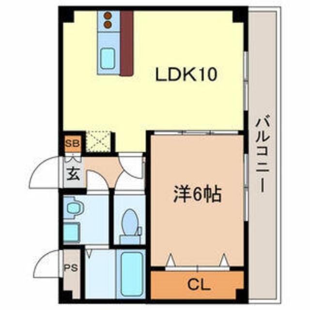 アンジェリーナ(1LDK/3階)の間取り写真