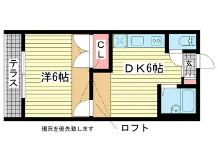 CARANDACHE(1DK/1階)の間取り写真