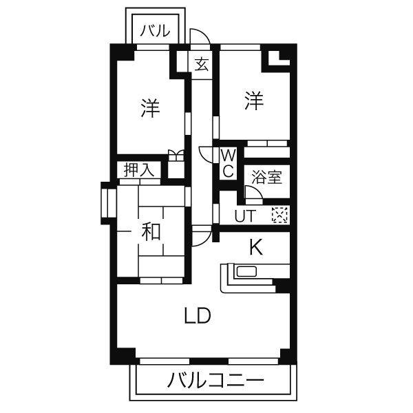 STAGE・M(3LDK/6階)の間取り写真