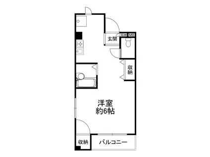 ワイドビュー谷中(ワンルーム/3階)の間取り写真