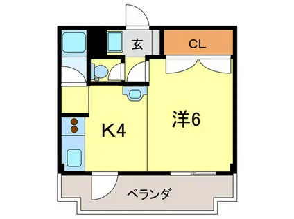 NDビルハイツ(ワンルーム/3階)の間取り写真