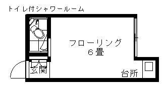 サンベニーハウス(ワンルーム/3階)の間取り写真