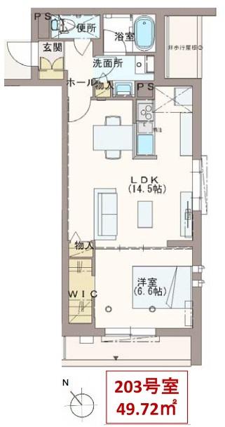 LUXE南長崎(1LDK/2階)の間取り写真
