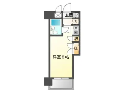 ダイアパレス御門II(ワンルーム/2階)の間取り写真