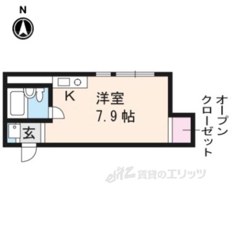 RUFF京町(ワンルーム/1階)の間取り写真