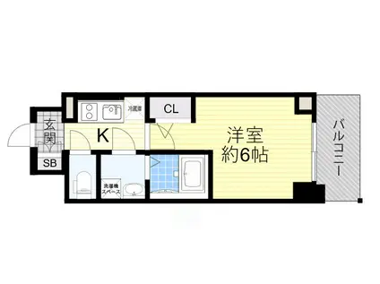 エスリード大阪リブレ(1K/7階)の間取り写真