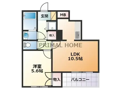 エトワールII(1LDK/2階)の間取り写真