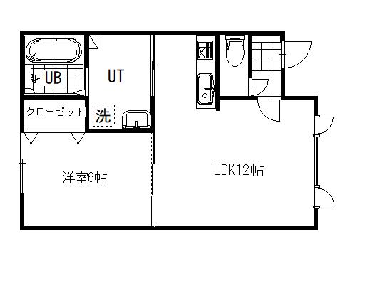 MANSION S&M(1LDK/2階)の間取り写真