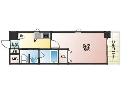 KDXレジデンス豊中南(1K/10階)の間取り写真