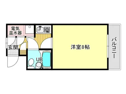 マンションステップ(1K/4階)の間取り写真