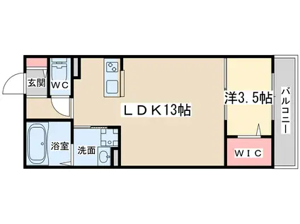 カーサブランシェ(1LDK/1階)の間取り写真