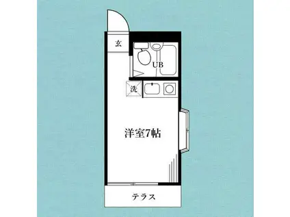 コーポ石川(ワンルーム/1階)の間取り写真