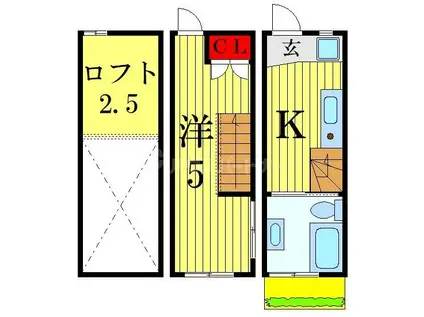 DOUCE・MAMA(1K/1階)の間取り写真