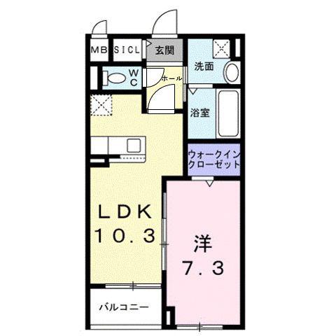 アストラル ノーブル(1LDK/3階)の間取り写真