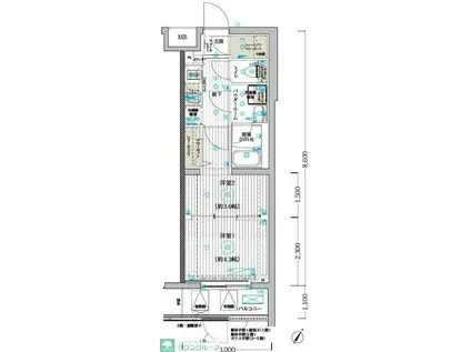 ブライズ堀切菖蒲園(2K/4階)の間取り写真