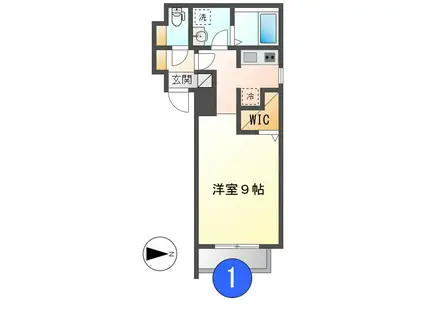 CHERIM高畑 サウス(1K/2階)の間取り写真