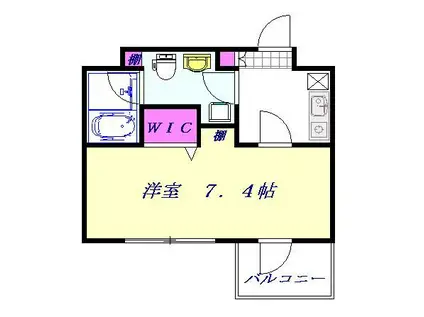 アクシーズグランデ高鼻町(1K/3階)の間取り写真