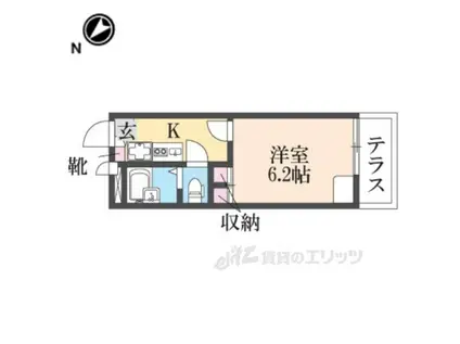 レオパレスサン・ビレッジⅠ(1K/1階)の間取り写真