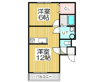 Mハイツ宮の森11(1LDK/2階)の間取り写真