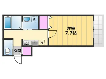 中谷ビル(1K/3階)の間取り写真
