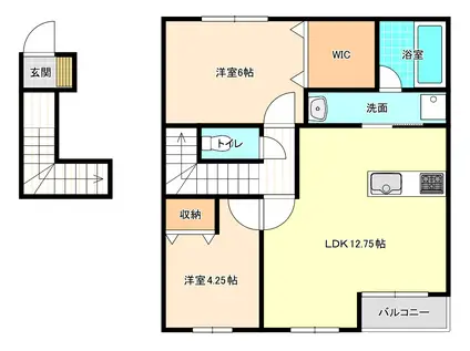 LUCASAII(2LDK/2階)の間取り写真