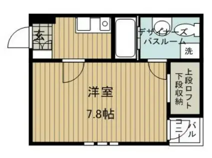 リーベSAKURA(1K/2階)の間取り写真