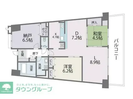 アイランドシティ インフィニガーデンノース(3LDK/10階)の間取り写真