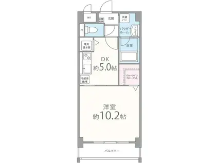 グランコート ヒグチ(1DK/2階)の間取り写真