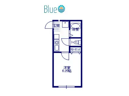 ブリーズ茅ヶ崎(1K/2階)の間取り写真