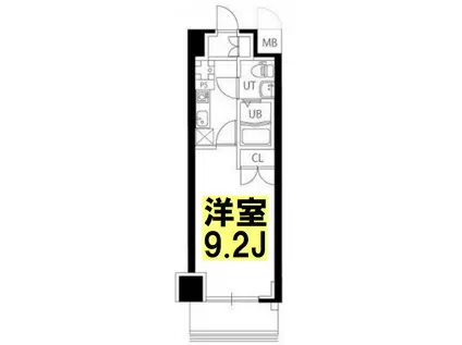 ジュモー京成船橋(1K/3階)の間取り写真
