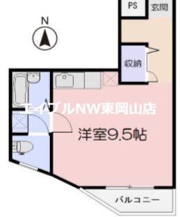 めぞんリベルテI(ワンルーム/3階)の間取り写真