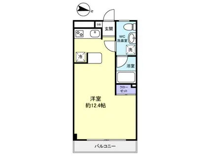 ダイワティアラ村上駅前II(ワンルーム/3階)の間取り写真