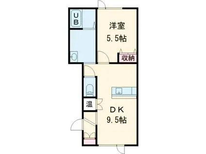 CASA MINI(1DK/1階)の間取り写真