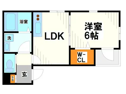 イエント国領(1LDK/2階)の間取り写真