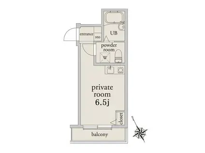 アーベインテラス練馬(ワンルーム/2階)の間取り写真