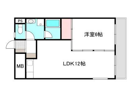 ダイアパレス国泰寺(1LDK/2階)の間取り写真