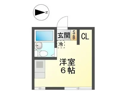 太平コーポ庄野(ワンルーム/2階)の間取り写真