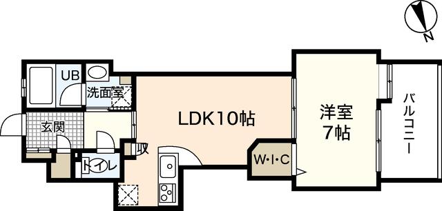 ベルメゾン フローレンス(1LDK/5階)の間取り写真