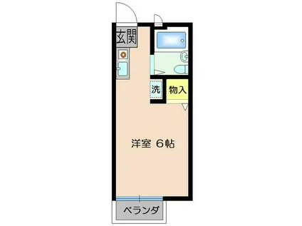 エステーハイツ(ワンルーム/2階)の間取り写真