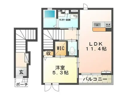 エスト・シルヴィオ(1LDK/2階)の間取り写真