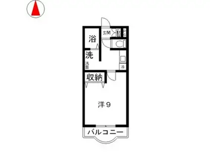ブロードヒル(1K/4階)の間取り写真