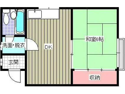 ハイツM-1(1DK/1階)の間取り写真